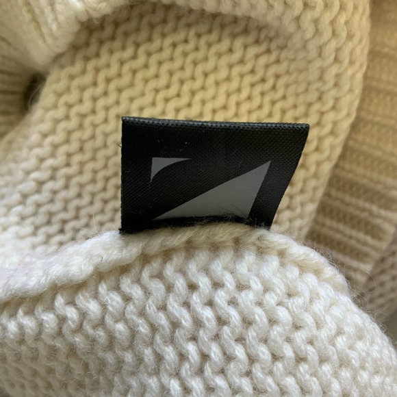 Zoe Jordan Cream Cashmere Wool Blend Crew Neck Cable Knit Design Arms sz S/M - Picture 7 of 8